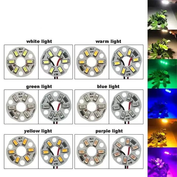 10pcs LED 3W 5V Couleur Lampe Perle Lumière Conseil Ampoule SMD5730 Rond Changeant Source De Lumière
