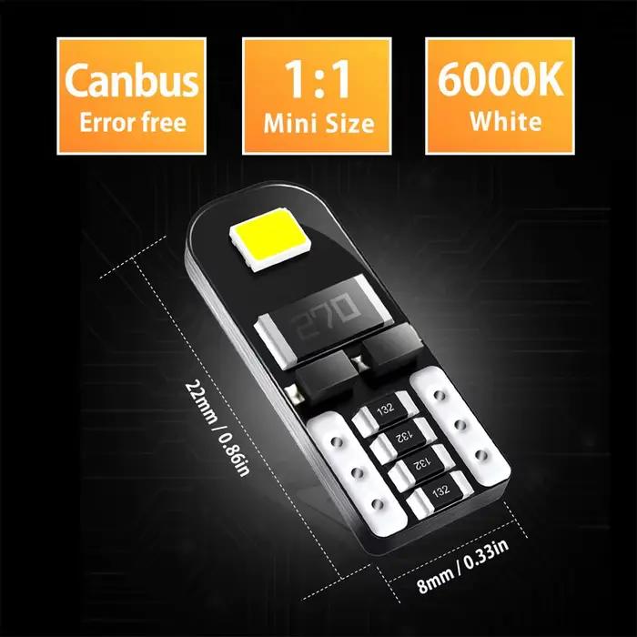 AUXITO 10x T10 W5W CANBUS A MENÉ L'ampoule pour BMW Mini Cooper R56 R53 E90 E46 Audi A6 C5 A1 A3 A4