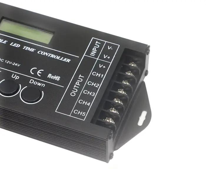 TC420 TC421 contrôleur Programmable de temps Wifi 5 CH sortie DC12V/24V 20A RGB contrôleur de bande