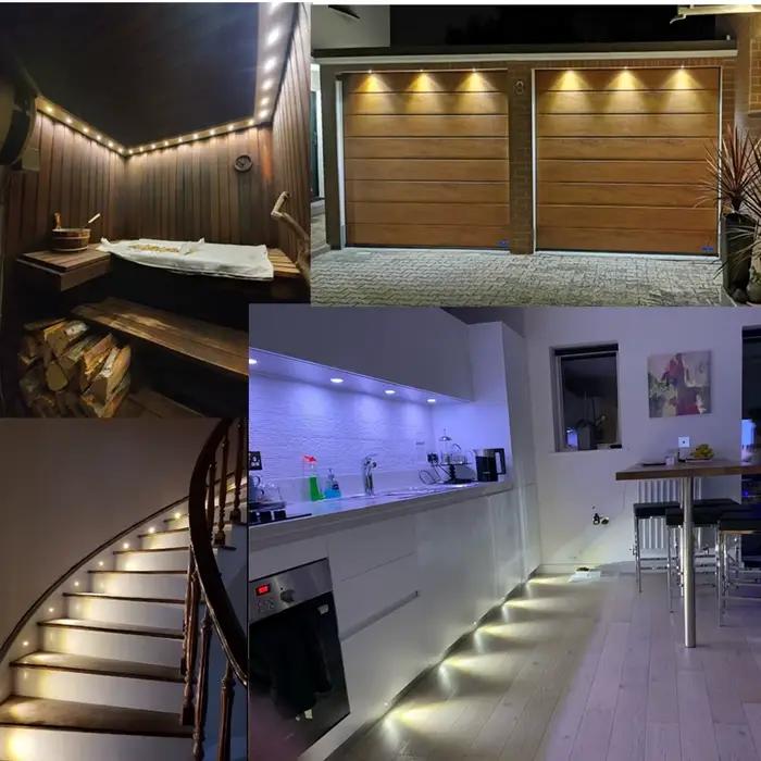 Petit Spot lumineux 1W Mini projecteur LED 12V Dimmable 15mm découpe encastré Downlight IP65 plafonn