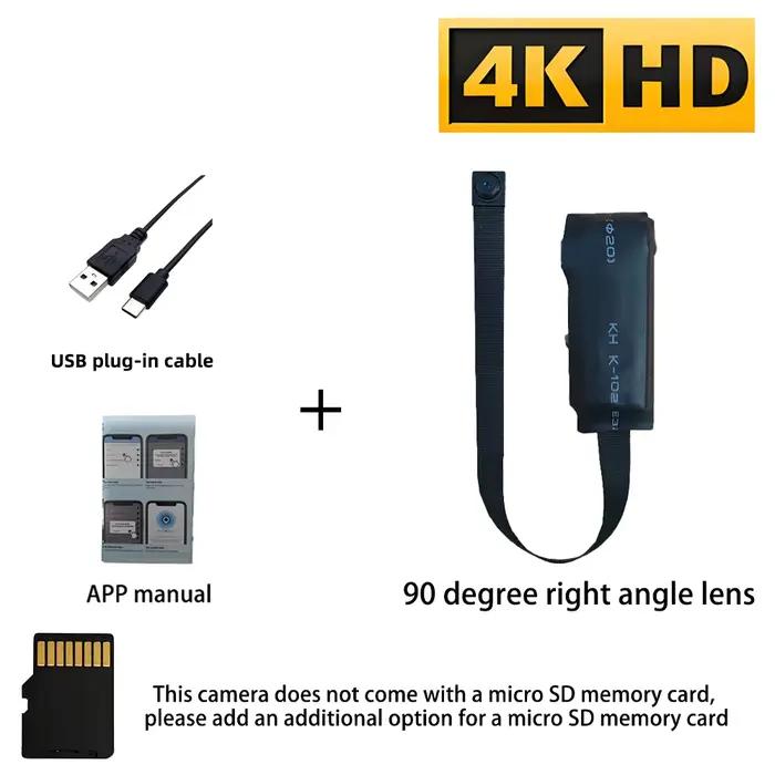 Mini caméra WiFi 4K HD nouvellement améliorée, prise en charge de la visualisation à distance, détec