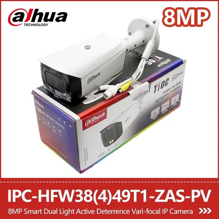 Dahua 4MP 8MP double lumière caméra IP Varifocal 2 voies parler humain détecter caméra de sécurité I