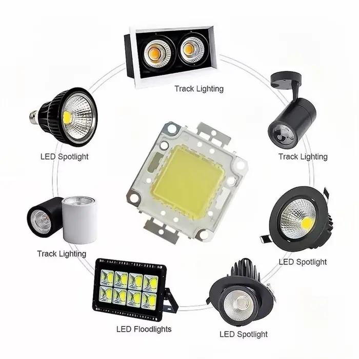 3/pcs haute luminosité LED perles puce 100W 50W 30W 20W 10W LED COB puce blanc chaud blanc pour bric