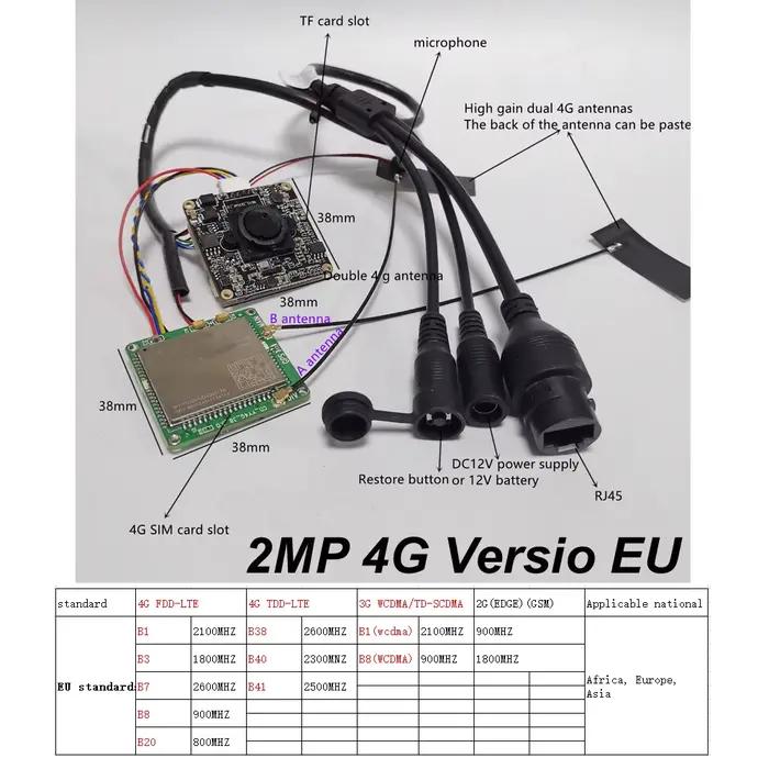 Camhi App DIY 3G SIM IP Camera Module 5MP IMX335 1920P sans fil Mini batterie 4G Pin hole caché Micr