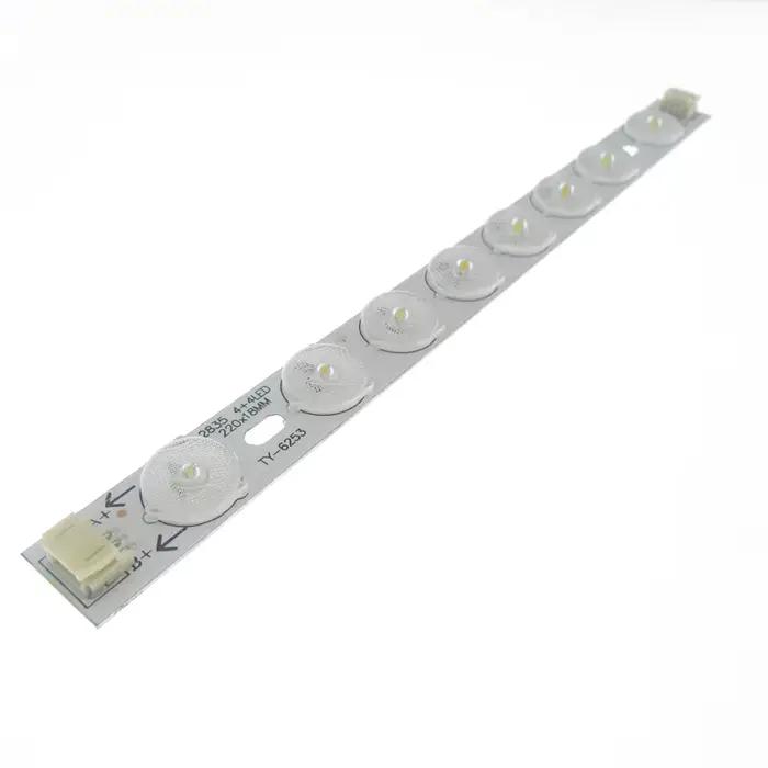 10 pièces LED Tube plafonnier Module Source 4W 6W 8W trois couleurs 2835 LED barre lumières plafonni