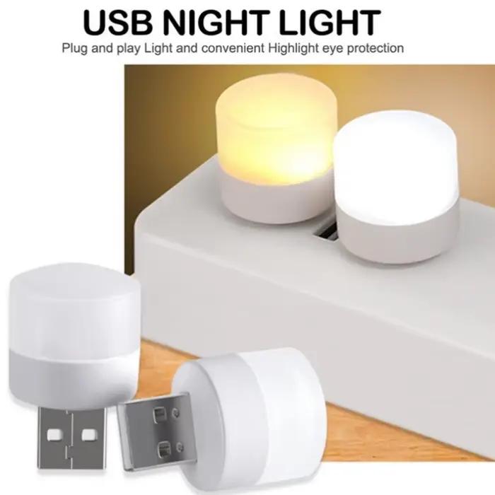 5 pièces USB LED prise lampe 1W Super lumineux Protection des yeux USB livre lumière ordinateur Mobi