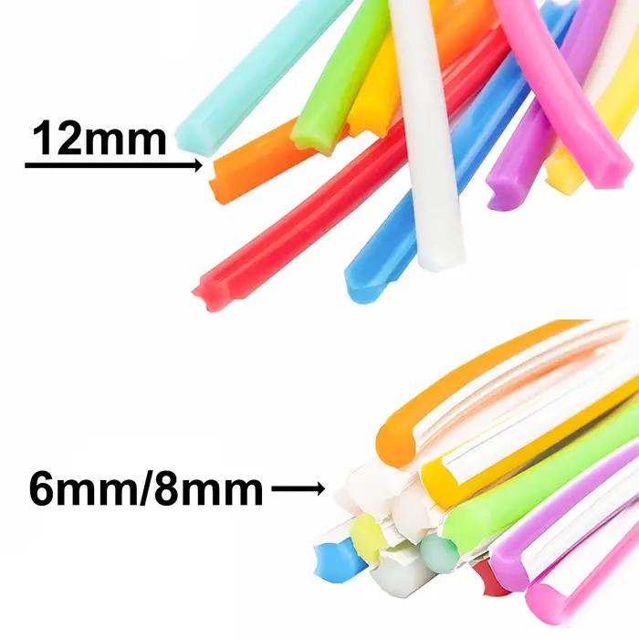 0.5-10m 6mm 8mm Silicone néon bande Tube pliable séparé nouvellement Flexible pour bricolage LED ens