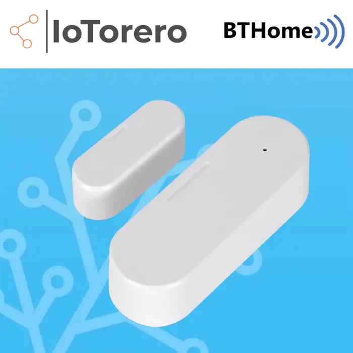 Contact de porte IoTorero BTHome avec capteur de température et d'humidité fonctionne avec l'assista