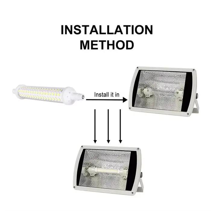 R7S LED 78mm 118mm 135mm r7s ampoule 6w 9w 12w SMD 2835 Lampada lampe à LED 220V maïs lumière rempla
