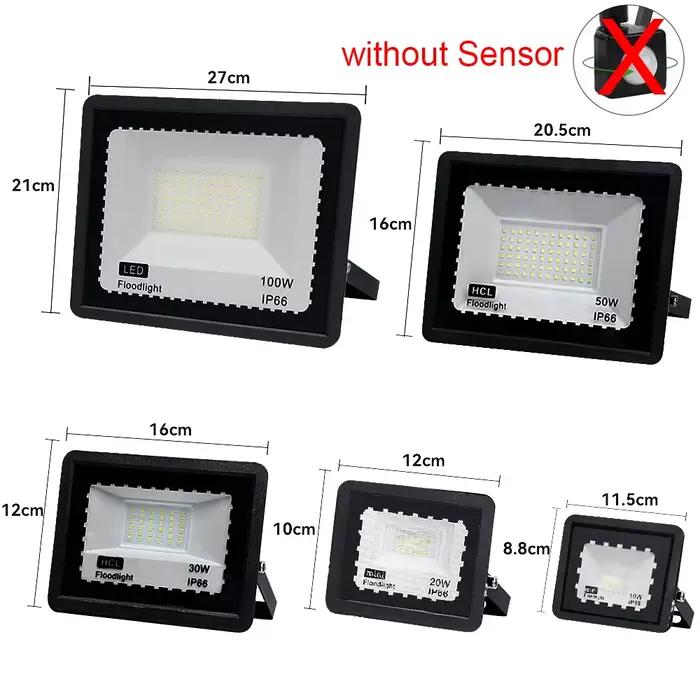 Éclairage LED PIR capteur de mouvement projecteur LED extérieur 10W 20W 30W 50W 100W IP66 étanche éc