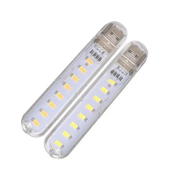 1 pièces 8 LED Mini lampe USB Portable DC 5V Camping USB éclairage pour PC Portable batterie externe