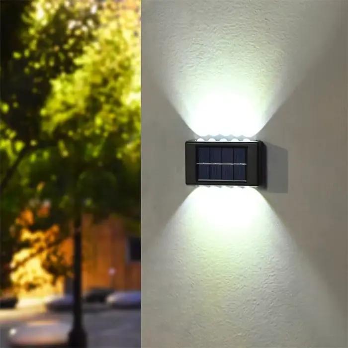10 LED lampe murale solaire extérieure étanche lumière à énergie solaire haut et bas éclairer la mai