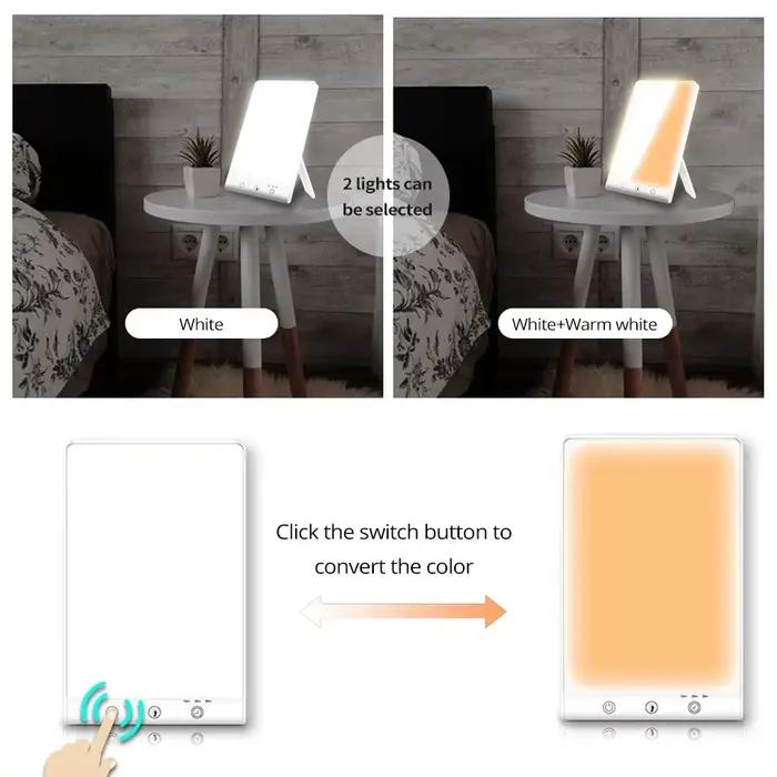 10000 Lux LED lumière triste lampe de luminothérapie 3200k lumière d'ambiance heureuse tactile régla