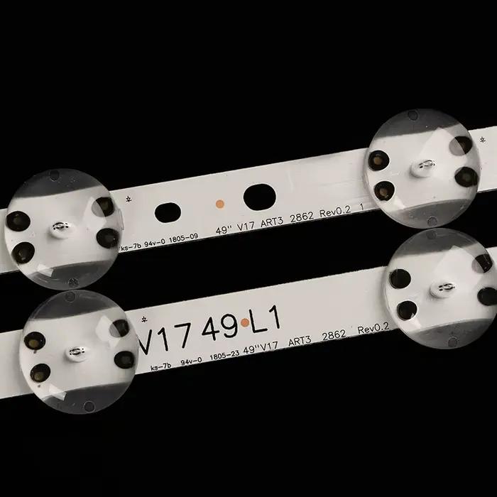 Bande LED compatible avec LLG 49 V17 49UJ670V 49UV340C 49UJ6565 ART3 2862 2863 6916L-2862A 6916L-286