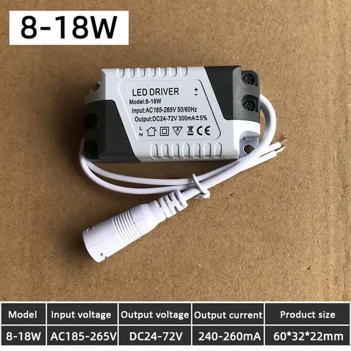 Pilote LED AC 85V-265V à DC 24V 8-24W, panneau de plafonnier, adaptateur d'alimentation, transformat
