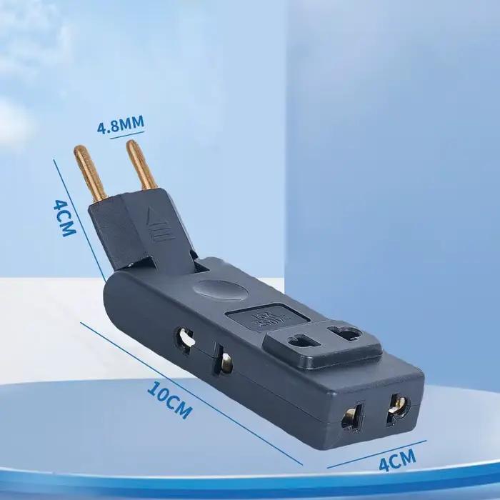 Extension de prise murale 4 en 1, prise électrique ue, adaptateur de prise à 180 degrés, adaptateur