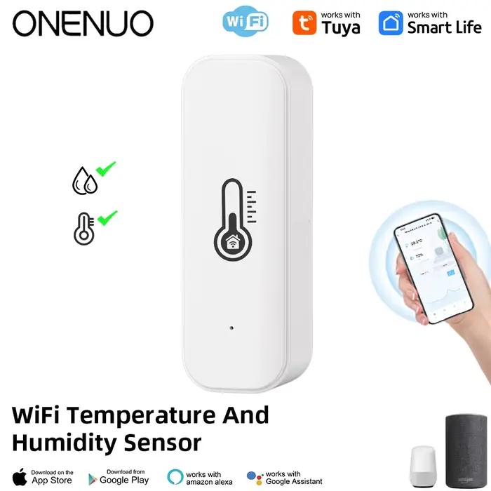Capteur de température et d'humidité WiFi Tuya, pour l'intérieur ou l'extérieur, application de cont