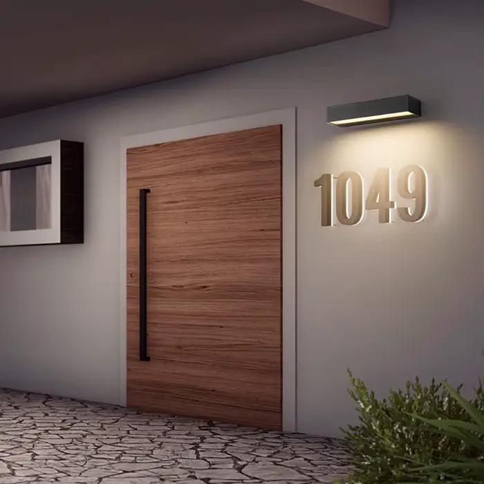 12W 18W 30W mur LED lampe extérieure bande étanche appliques murales porche signe éclairage cour jar