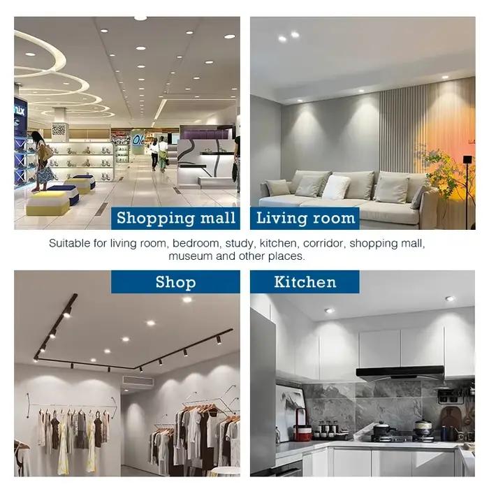 Led Downlight encastré rond plafonniers DC 12V 24V AC110V 220V 5W 9W 12W 15W 18W projecteur pour la