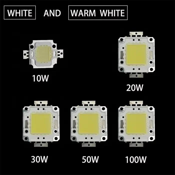 3/pcs haute luminosité LED perles puce 100W 50W 30W 20W 10W LED COB puce blanc chaud blanc pour bric