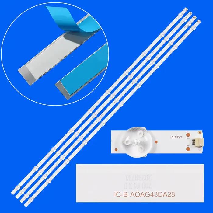 Bande de rétro-éclairage LED pour 43PUS6504/12 43PUS6504/62 43PUS6554/12 43PUS7505/60 43PUS7555/12 4