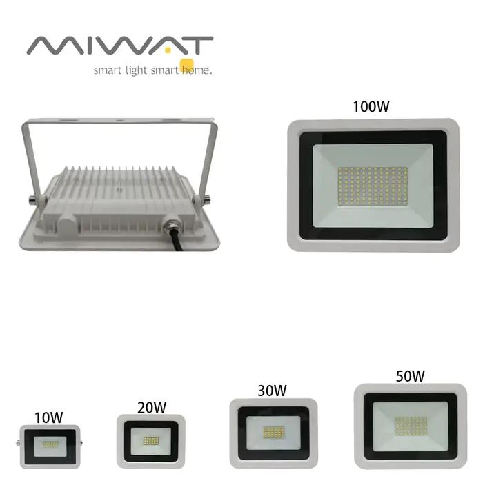 Projecteur LED blanc 100W 50W 30W 20W 10W AC 220V, réflecteur extérieur étanche, lampadaire, appliqu