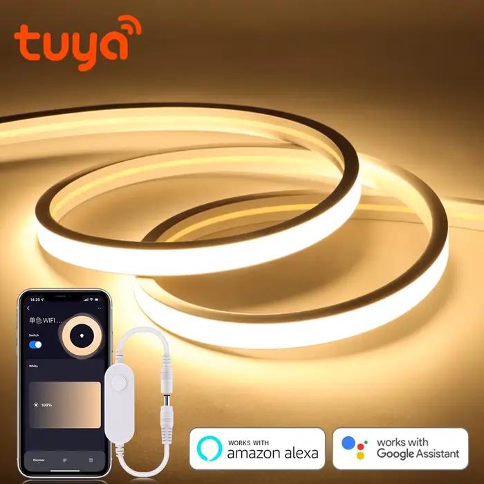 Tuya Smart WiFi COB néon LED bande lumineuse 320 LED s/M Gel de silice Tube LED lumières bande chamb