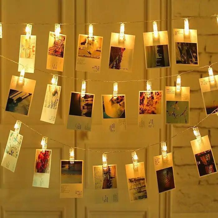 3m 20 LED Photo Clip fée chaîne lumières porte-carte guirlande lampe pour noël fête de mariage fée l