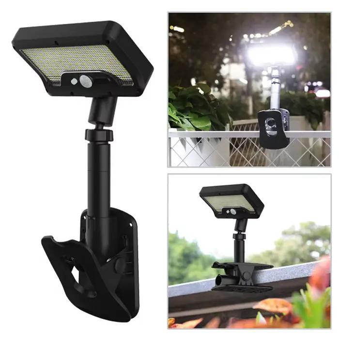 Lumière extérieure avec détecteur de mouvement solaire, 360 ° Rotation 4 Modes d'éclairage, résist