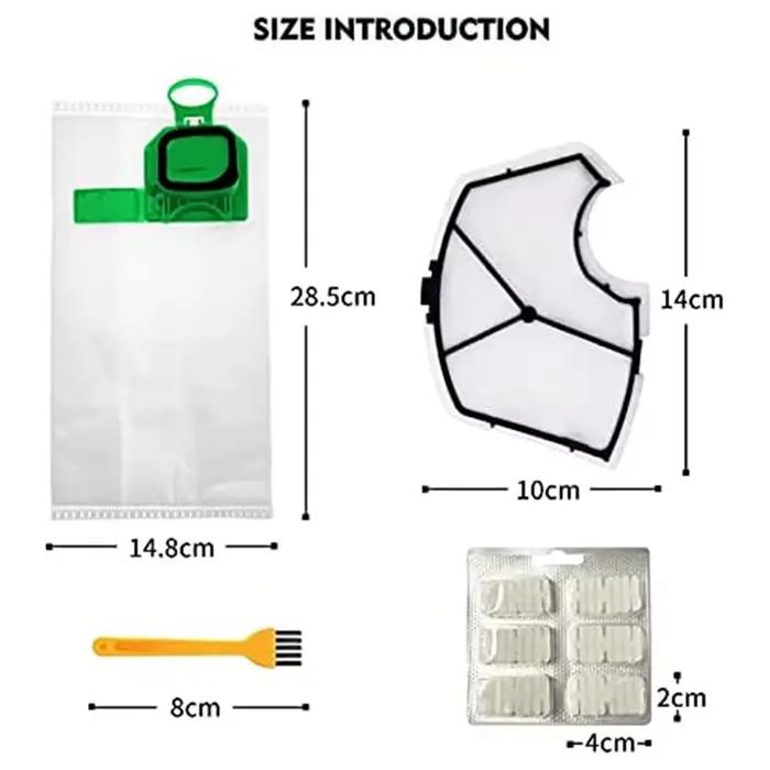 Kit de sac d'aspirateur Kobold, compatible avec Vorwerk, VK140, VK150