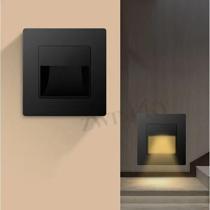 Led escalier lumière 4 couleurs applique murale encastré pied couloir étape lampe