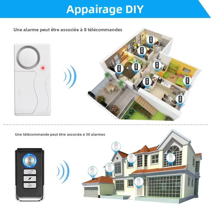 Awapow alarme de porte sans fil avec télécommande alarmes de sécurité antivol