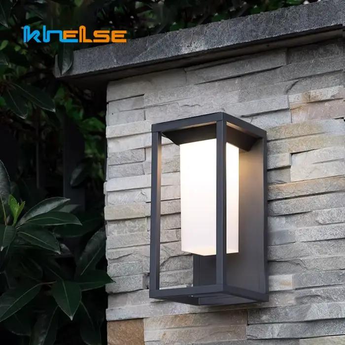 Lampe murale LED solaire extérieure capteur de lumière IP65 étanche jardin porche