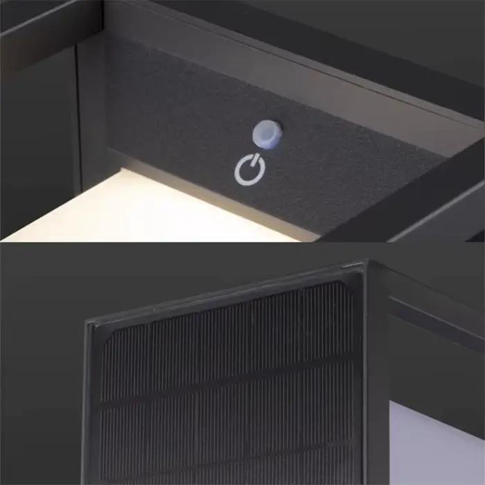 Lampe murale LED solaire extérieure capteur de lumière IP65 étanche jardin porche