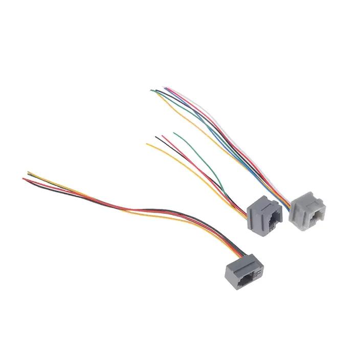 Connecteur de prise femelle téléphonique avec fil
