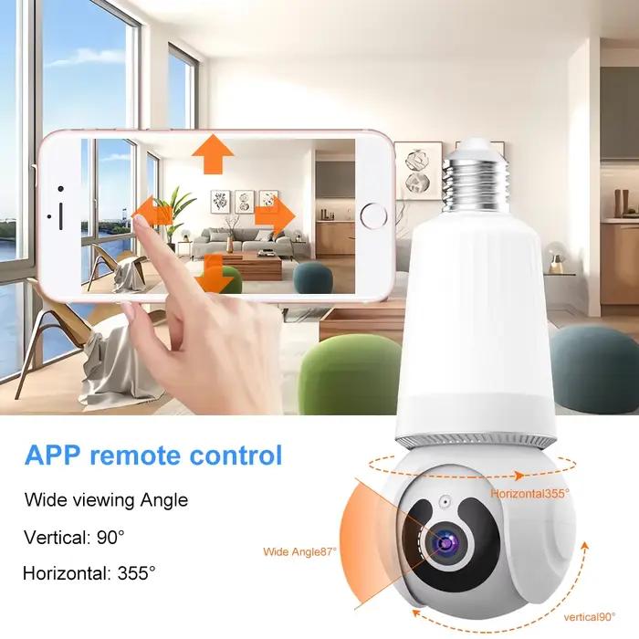 Caméra 2-en-1 avec ampoule LED intégrée