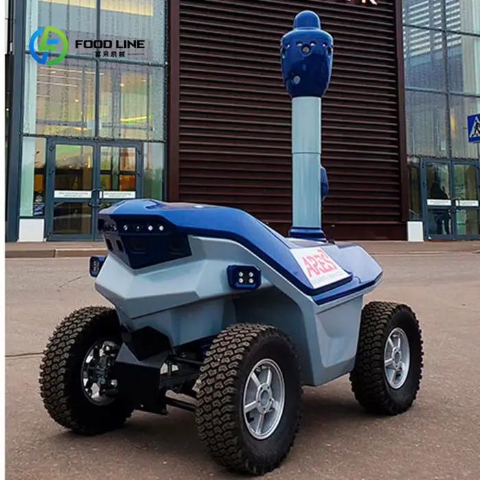 Robot de patrouille de sécurité autonome personnalisé – Système de surveillance et d'alerte alimenté par IA pour les zones industrielles/commerciales