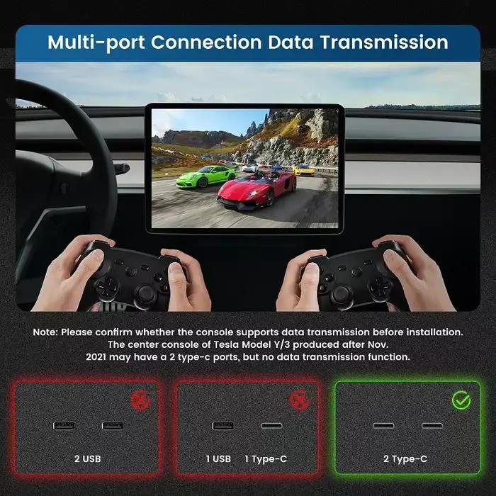 Station de charge rapide 27W pour Tesla Model 3 Model Y 2021 2022 2023
