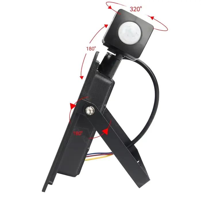 Projecteur LED extérieur étanche avec détecteur de mouvement 10W 20W 30W 50W 100W 220V – Lumière de sécurité et phare