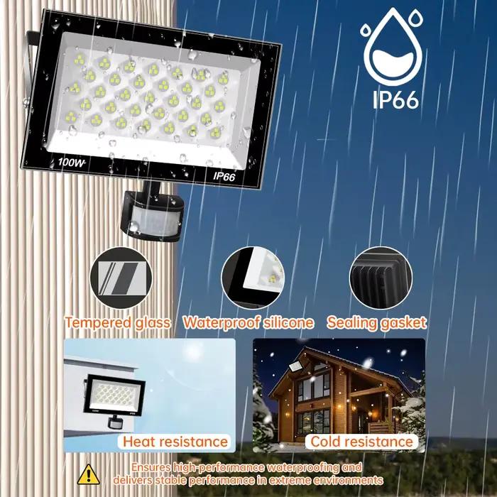 Projecteur LED extérieur avec capteur de mouvement et télécommande