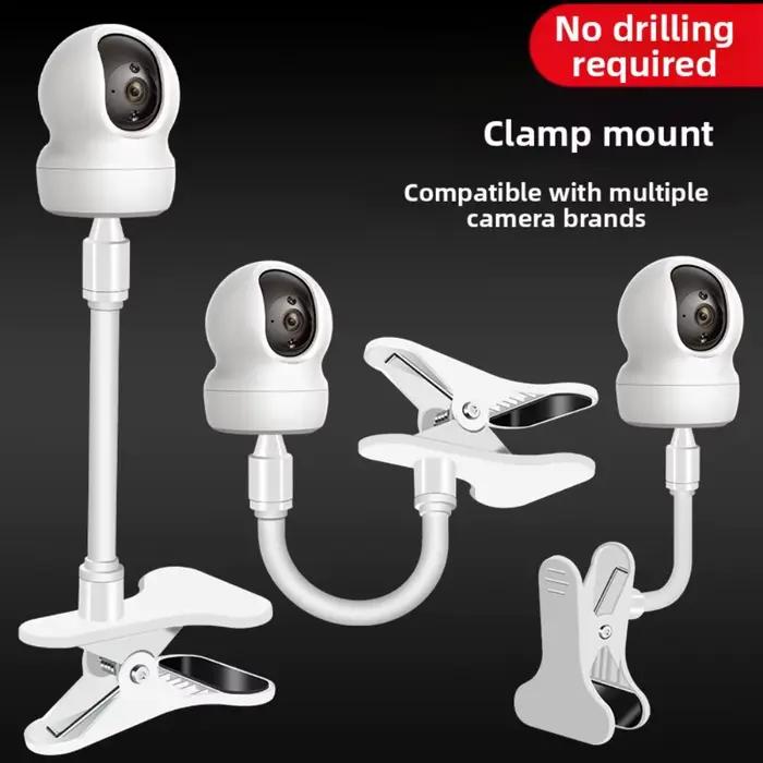 Support à pince Flexible en métal 18 Cm blanc pour tp-link pour appareils photo Tapo C200/C210/C220/C201/C202/C211/C212/C222/C230