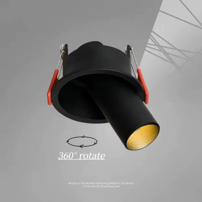 Spot LED encastré long 10W 12W 15W dimmable anti-éblouissement 360° ° Plafonnier rotatif à puce COB AC110V220V pour la