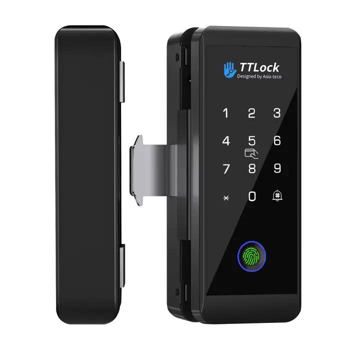 Ttlock APP serrure de porte en verre en bois Bluetooth déverrouillage à distance empreinte digitale App carte mot de