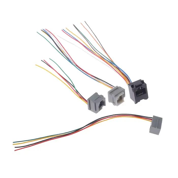 Connecteur de prise femelle téléphonique avec fil