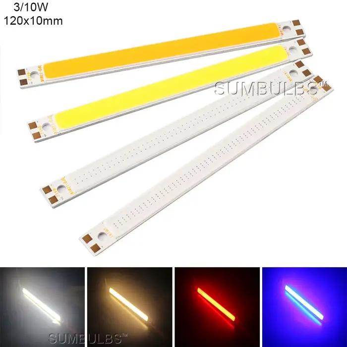 Sumbulbs – Source de lumière LED COB 12V, 2W-200W, barre lumineuse ronde de couleur blanche, rouge, bleue, puce de lampe à monter soi-même