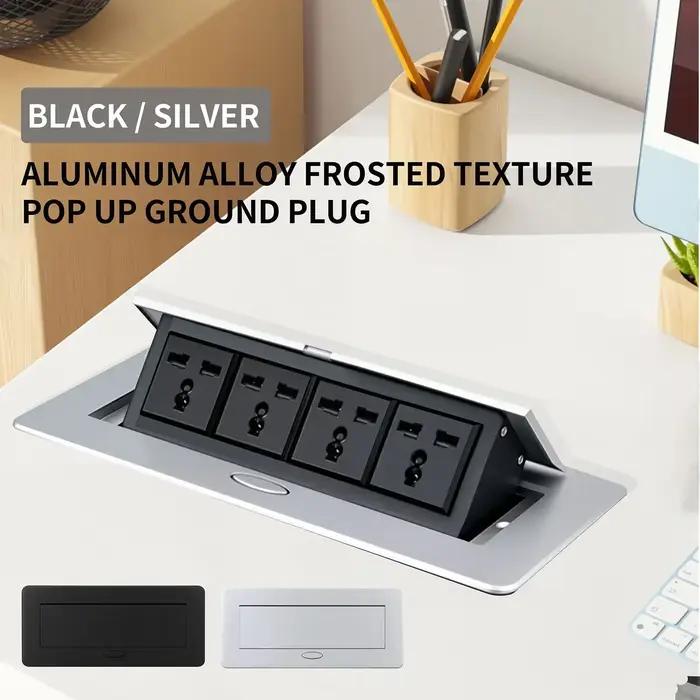 Prise pop-up multifonctionnelle à hauteur lente avec USB/HDMI-prise de bureau de conférence intégrée en alliage d'aluminium
