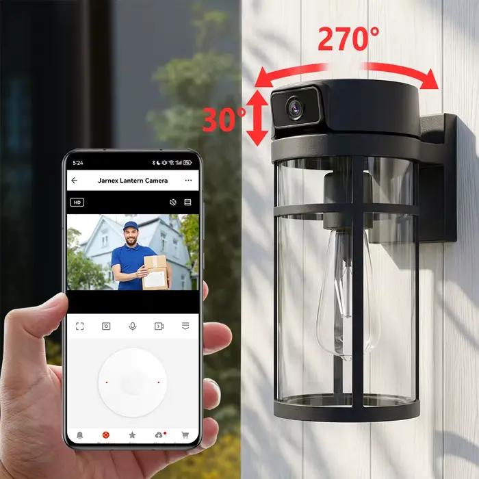 Caméra de sécurité extérieure Jarnex 2K PTZ WiFi avec détection humaine IA