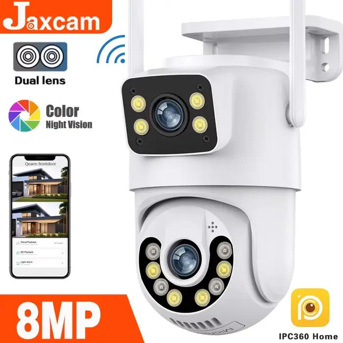 Caméra WIFI à domicile 8MP double objectif 4K