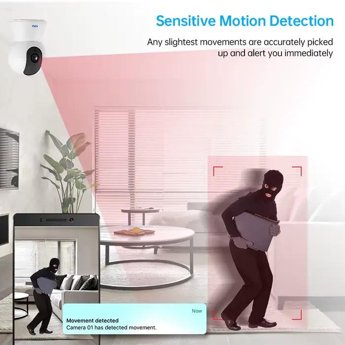 Caméra IP WiFi KERUI 5MP 4K compatible Tuya