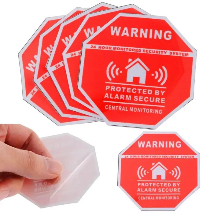 Autocollant d'alarme de sécurité rouge
